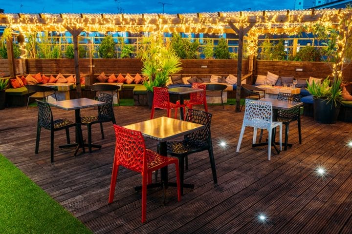 funky flamingo roof bar