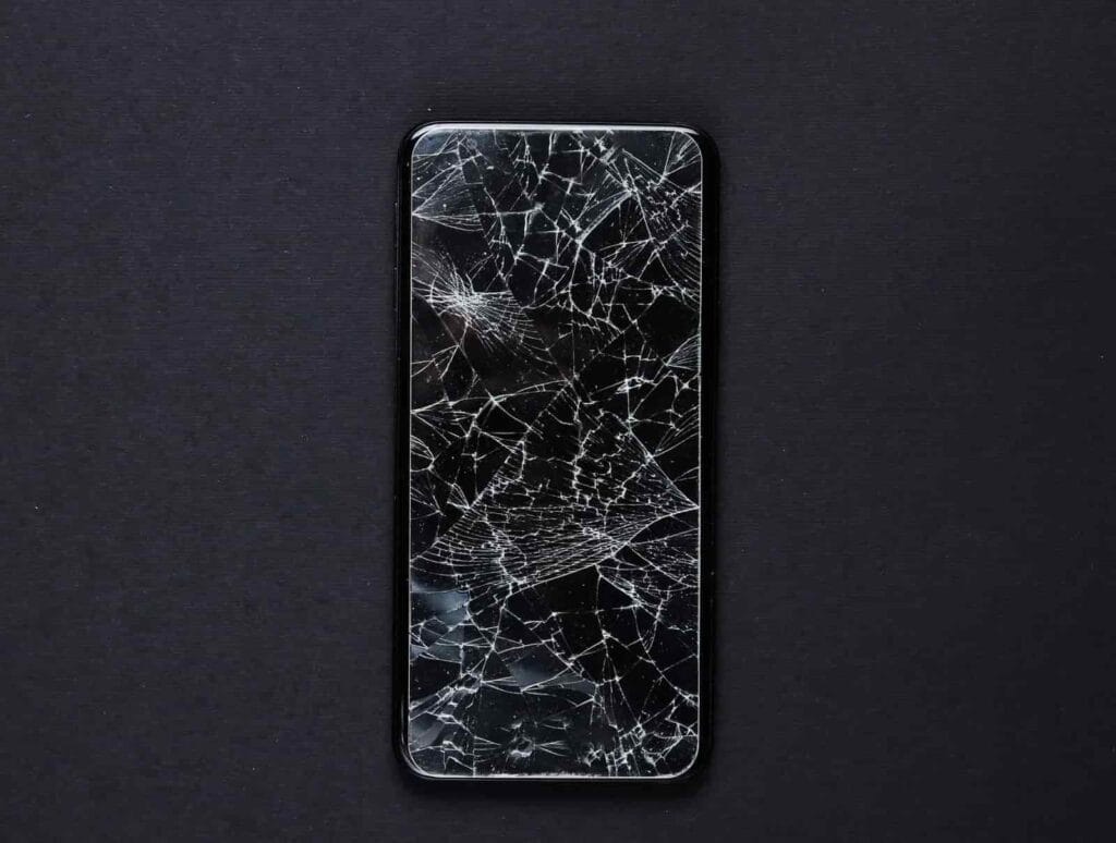 Fake cracked computer/tablet screen desktop