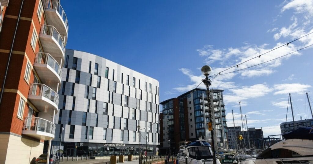 University of Suffolk is a small university in Suffolk, UK