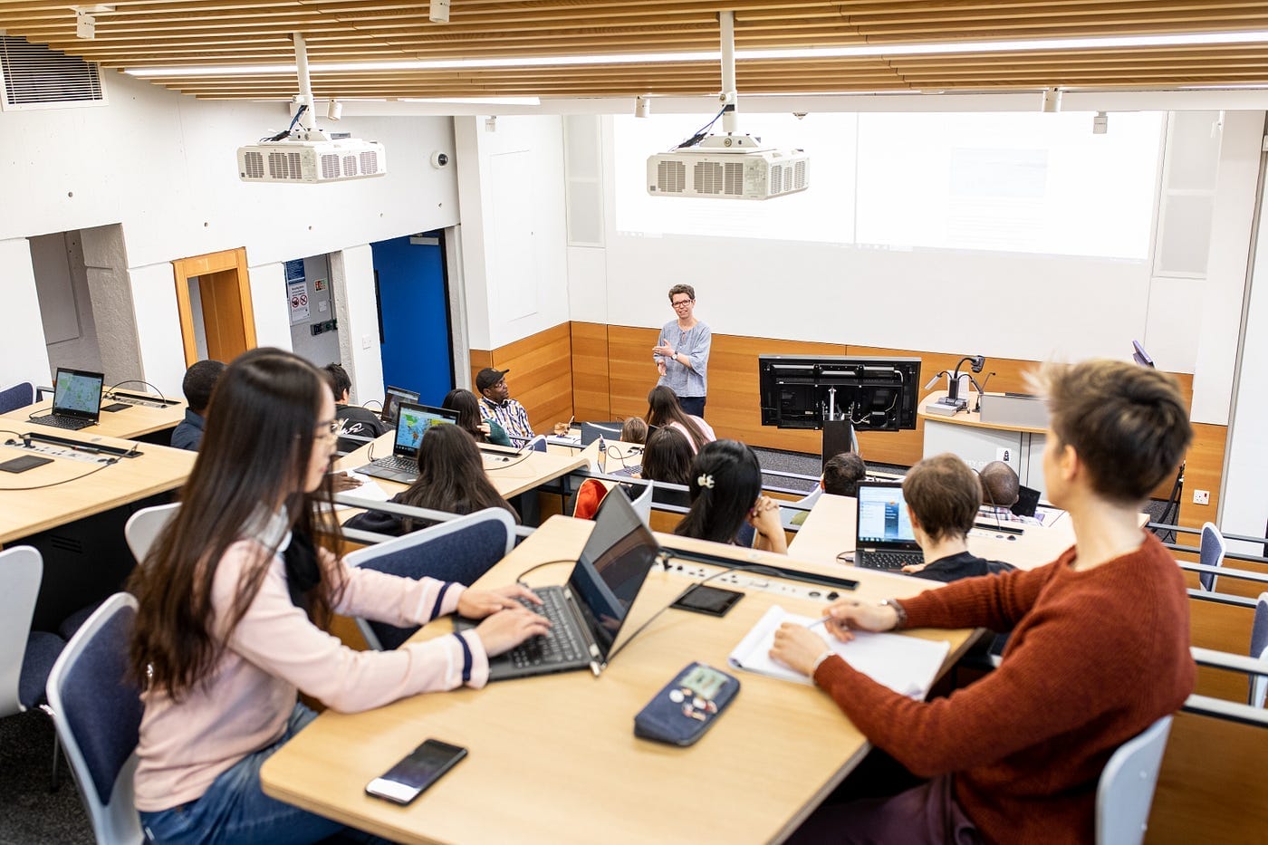 Students studying together