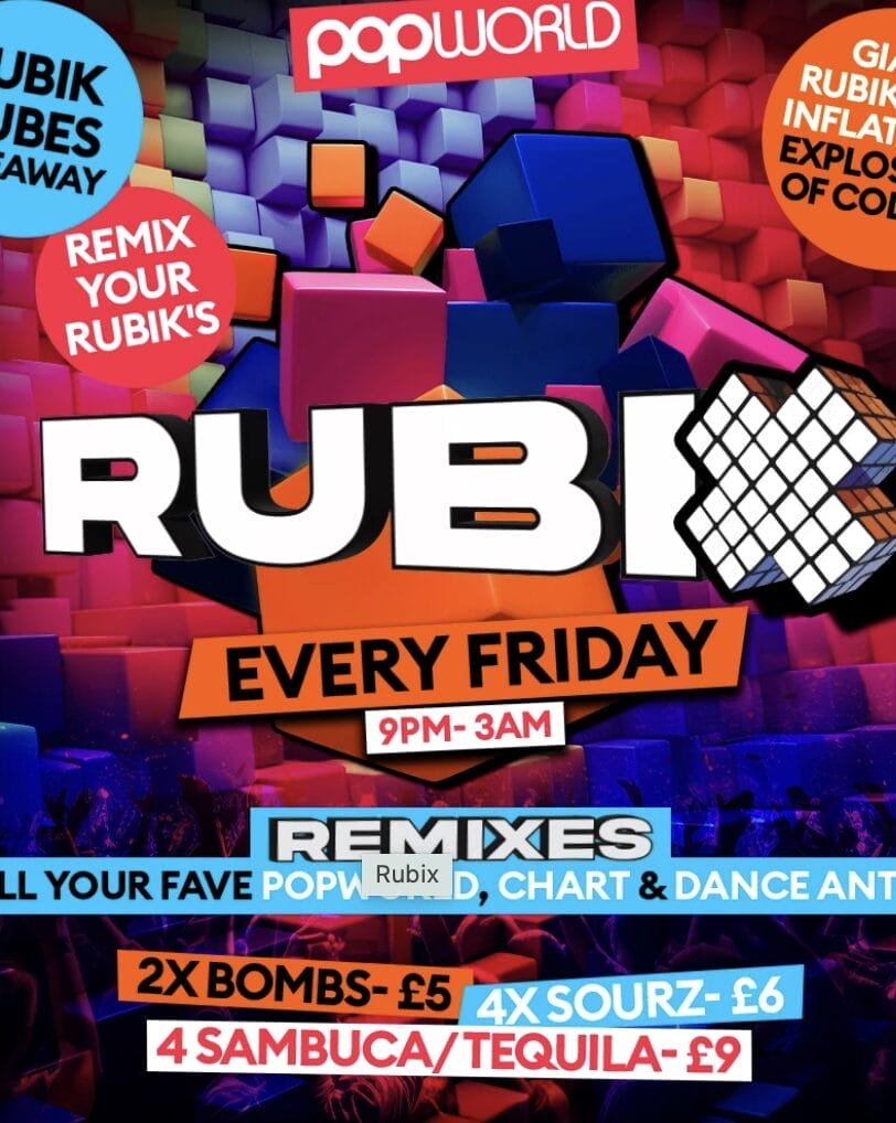 Rubix Popworld - the best student nights in Southampton
